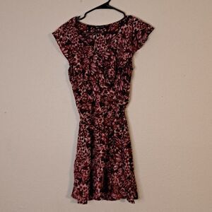 Max + Ash Faux wrap belted dress ruffle dress size medium